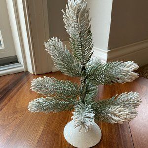 Small Table Top Flocked Christmas Tree